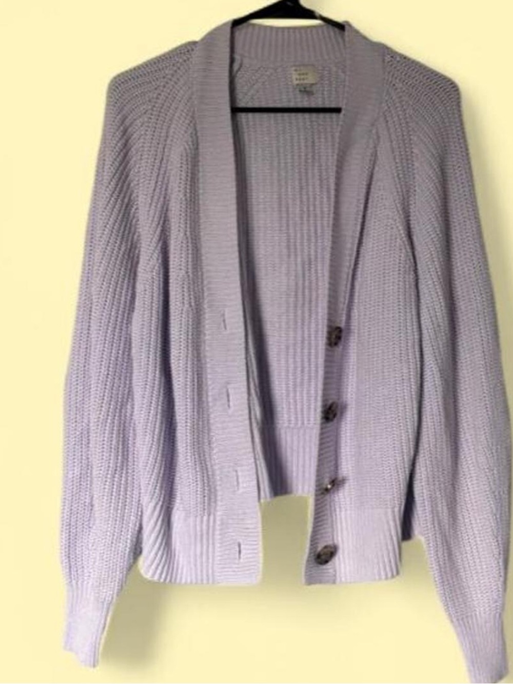 a new day Lavender Open-Front Knit Cardigan